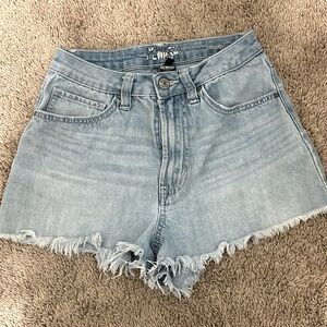 I am selling a high-rise green shorts really great quality